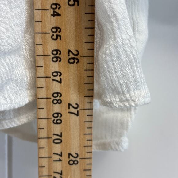 Sundance Women's Boho Chic Beach Peplum Gauze Ruffle Cold Shoulder Top Size M - Picture 4 of 7